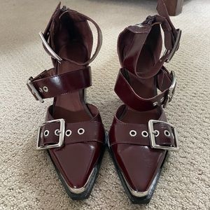 7.5 Jeffrey Campbell Hendrix Heels in Rust barely worn TTS